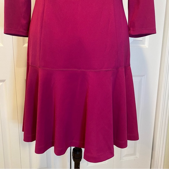 NWOT Nine West Magenta Business Professional Pink 3/4 Sleeve Dress. Size 12. - Picture 13 of 14